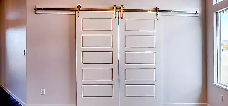 Glass Barn Door with Installation Hardware Kit St. Michael